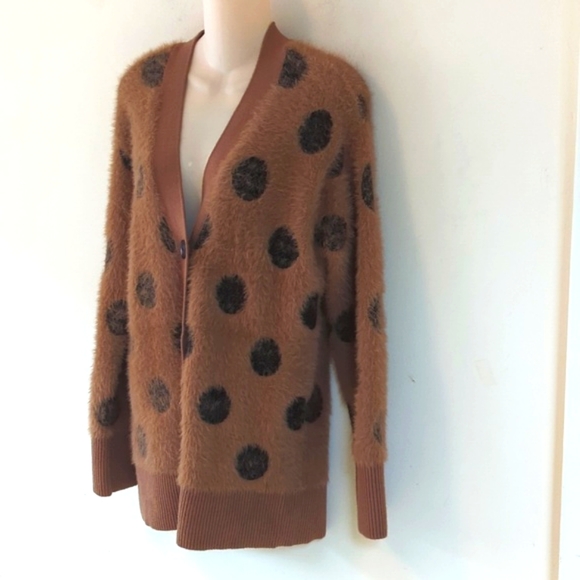 Ade Samuel for INC Polka-Dot Boyfriend Cardigan XS - Picture 8 of 16